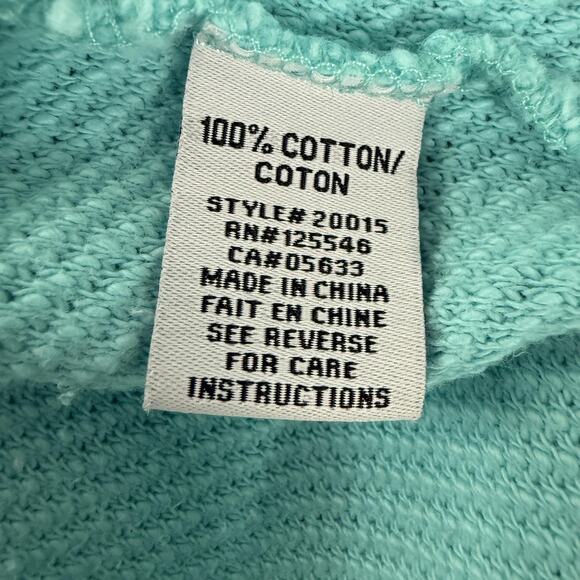 Escape by Habitat Sweater Womens Large Aqua Textured Knit Crewneck Pullover - Picture 5 of 9